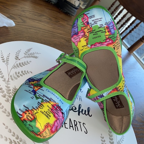 Chocolate Shoes - Chocolatics Hot Chocolate Design Bon Voyage Womens Mary Jane Flats Multicolored